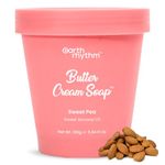 Earth Rhythm Sweet Pea Butter Cream Soap Cleanse, Moisturizes Skin, Make Skin Soft & Supple | Shea Butter, Sweet Almond Oil | for All Skin Type | Men & Women - 160 gm