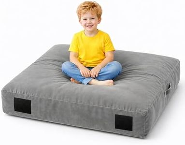 Uhealpia Crash Pad for Kids Sensory – Autism Sensory Crash Pad & Crash Mat, Soft High Density Foam Landing Pad with Washable Velvet Cover for Indoor Play & Sensory Gym, 5×5 FT, Gray