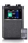 Roxel Vogue DAB Radio & FM Radio and Wireless Speaker with Dual Alarm & Snooze Function, Rechargeable Portable DAB Radio, Mains & Battery (Black)