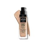 NYX Professional Makeup Can't Stop Won't Stop Foundation, 24h Full Coverage Matte Finish - Natural, 30 mL