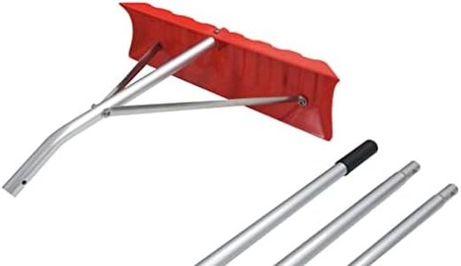 Extreme Max 5600.3288 Poly Roof Rake - 21' Reach with 23" Blade,Red