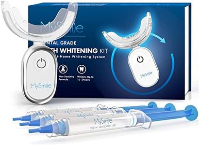 MySmile Teeth Whitening Kit for Sensitive Teeth with LED Light, 10 Min Non-Sensitive Fast Teeth Whitener, 3 Carbamide Peroxide Teeth Whitening Gel, Enamel Safe