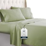 Hotel Luxury Bed Sheets set-sale Today Only. On amazon-top Smoother Quality Bedding 1800 Series Platinum Collection-100%. Wrinkle and fade-resistant (All Size and Colors) Queen Sage Green