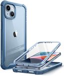 i-Blason Ares Case for iPhone 13 6.1 inch (2021 Release), Dual Layer Rugged Clear Bumper Case with Built-in Screen Protector (Azure)