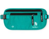 VENTURE 4TH RFID Money Belt for Women - Hidden Passport Holder (Turquoise)