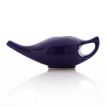 Ceramic Neti Pot for Nasal Cleansing with 5 Sachets of Neti Salt | Compact and Travel-Friendly Design | Natural Remedy for Infection, Sinus and Congestion,225 ML (Violet)