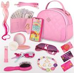 Toddler Purse Toys for Little Girls, Princess Toys for 3 4 5 6 7 8 Year Old Girls, Little Girl Toy Set Includes Handbag/Phone Wallet/Pretend Makeup Kit, Girls Purse Birthday Gift for Girls Age 3+
