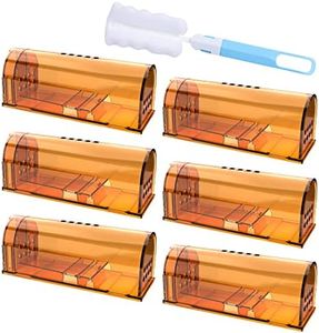 6 Pack Live Mouse Traps No Kill, Humane Mouse Traps Indoor for Home, Reusable Mice Trap Catcher for House & Outdoors