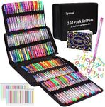 Lyuvie 160 Pack Glitter Gel Pens Set,80 Coloured Gel Pens with 80 Glitter Refills & 1 Adult Colouring Books for Writing Drawing Doodling Crafts Scrapbooking Journaling