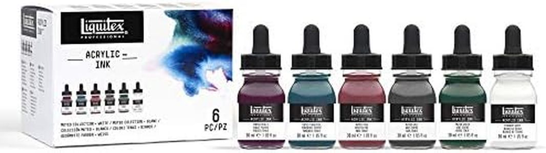 LIQUITEX Professional 30 ml Muted Collection Acrylic Ink 6-Pieces Set Multi-Color
