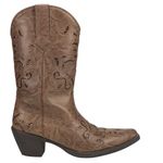 Roper Women's Glitter Underlay Boot, Tan, 8.5 M