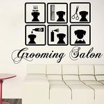 ARWY Dog Care Wall Decal Grooming Salon Wall Stickers Pet Shop Home Decor Vinyl Pet Shop Salon Wallpaper Removable Pets Sticker