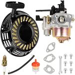 FVRITO Pull Recoil Starter Carburetor Carb for Predator 212cc 196cc 6.5HP Baja Massimo MB165 MB200 Coleman CT200U Trail BT200X Mini Bike Hummerhead 80t Trailmaster mid XRS XRX motovox KT196 Go Kart