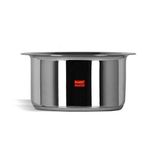 Sumeet Stainless Steel Induction Bottom (Encapsulated Bottom) Induction & Gas Stove Friendly Container/Tope/Cookware with Lid Size No.12 1.7 Liter