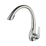 Beelee 360 ° Rotation Kitchen Tap with Pull-Out Shower Tap Mixer Tap Kitchen Tap Sink Tap Single-Handle Kitchen Sink Mixer Tap