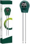 Soil Moisture Meter for Plant - 3 in 1 Soil Tester for PH/Sunlight Intensity Gauge/Hygrometer Sensor, Great for Garden, Indoor and Outdoor Plants (No Battery Required)