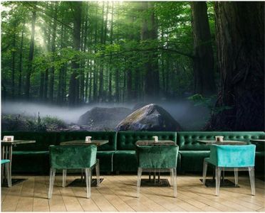 KOMNNI Custom 3D Forest Tree Wallpaper Natural Scenery Peel and Stick Mural Living Room Sofa Tv Background Wall 3D Wallpaper