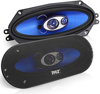 Pyle 3-Way Universal Car Stereo Speakers - 300W 4" x 10" Triaxial Loud Pro Audio Car Speaker Universal OEM Quick Replacement Component Speaker Vehicle Door/Side Panel Mount Compatible PL410BL (Pair)