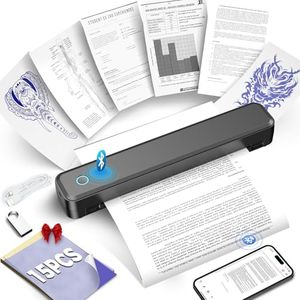 ZRHI Bluetooth Tattoo Stencil Printer, 203DPI Wireless Tattoo Transfer Machine with 2000mAh Battery and 15pcs Transfer Paper for Tattooists & Beginners, Compatible with Phone/Tablet/PC
