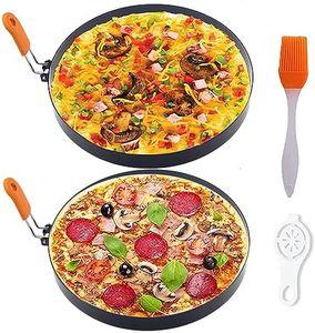 2 Packs 8" Large Omelette Ring for Griddle,8 Inch Stainless Steel Non-stick Omelet Ring,Round Pancake Rings Griddle Omelette Egg Ring Crumpet Ring with Silicone Handle Grill Oil Brush & Egg Separator