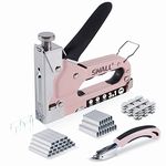 SHALL Staple Gun Heavy Duty, 3-in-1 Upholstery Staple Gun Kit with 3000 Staples, Stapler Remover, Manual Brad Nailer with Specific Staples Outlet Position Indicator