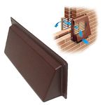 Brown Hooded Cowl 9" x 3" Vent Cover for Air Bricks Grilles Extractors Vents