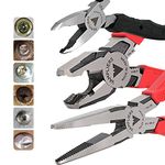 VAMPLIERS. Best Made Pliers! 3-PC Set S3E Specialty Screw Extraction Pliers. Extract Stripped Stuck Security Corroded or Rusted Screws