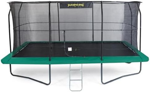 Jumpking 8ft x 12ft / 10ft x 14ft / 12ft x 17ft Rectangular Trampoline With Safety Enclosure Net & Ladder ❘ Outdoor Garden Trampoline For Adults & Kids | Great For Fun, Exercise & Weight Loss