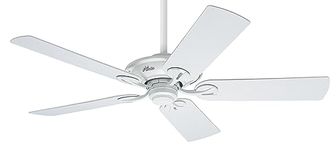 HUNTER FAN Maribel, 132 cm, Indoor/Outdoor Ceiling Fan with Pull Chain, White Finish and 5 Reversible Blades in White, Ideal for Summer or Winter, Model 50557