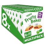 Kiddylicious Apple Fruity Bakes - Delicious Snacks for Kids with Real Fruit Centre - Suitable for 18+ Months - 8 Packs of 6 (48 Total)