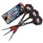 Shot! Darts Michael Smith Tenacious Front Weighted 90% Tungsten Pro Throwing Darts Steel Tip Set Professional Made in New Zealand Designed Dart Flights for Women & Men Metal Tip Bar Darts for Adults (23)