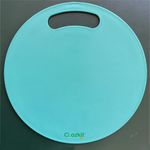 Clazkit Round Plastic Cutting/Chopping Board with Handle for Vegetable, Fruits, Cheese - Color May Vary