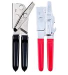 EZ-DUZ-IT Deluxe Can Opener - 2 Pack - Red and Black Grips