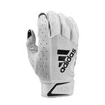 adidas Adizero 9.0 Adult Football Gloves, Medium, White/Black - Receivers Gloves with Added Grip