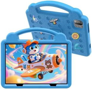 VOLENTEX 10 Inch Kids Tablet with Case, Android 15 Tablets for Age 3-12, 64GB Educational Pad, 5G WIFI6,Parental Control, Dual Camera, 6000mAh, Bluetooth