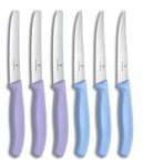 Victorinox Swiss Classic, Breakfast Knife & Steak Knife Set, 6-piece, Sharp Blade, Serrated Edge, 11 cm, Stainless Steel, Coloured