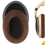 Geekria Comfort Velour Replacement Ear Pads for Sennheiser HD598, HD598SE, HD598CS Headphones Ear Cushions, Headset Earpads, Ear Cups Repair Parts (Brown)