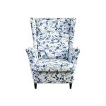 HAOYONG Printed Wingback Armchair Covers 2 Pieces Wingback Chair Slipcover Stretch Chair Slip Covers Washable Armchair Protector Cover for Living Room Bedroom