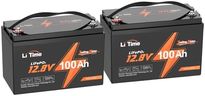 Litime 12V 100Ah Trolling Motor LiFePO4 Battery (Group 31), 12 Volt Lithium Battery with Low Temp Protection, Up to 15000 Deep Cycles, Built-in 100A BMS for Marine, Boat, RVs & Yacht (2-Pack)