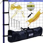 Park & Sun Sports Spiker Sport: Portable Outdoor Volleyball Net System, Blue