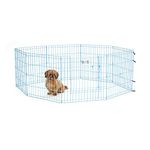 MidWest Homes for Pets Exercise Pen for Pets with Full Max Lock Door, 24-Inch, Blue