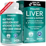 32-in-1 Liver Cleanse Detox & Repair with Milk Thistle and Dandelion Root, Artichoke Extract and Beetroot Powder for Liver Support - Liver Supplement with Active Liver Health Formula - 1426mg (90ct)