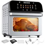 Whall Air Fryer Oven Airfryer - 13.7QT Large Capacity for 2-4 Person, No Teflon, Stainless Steel, Programmable, Dishwasher Safe Accessories, LED Touchscreen