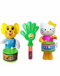 PRIMEFAIR Key Operated Cute Drummer Toy with Noisemakers Favors Concert Party Cheering Props Children clap clap Your Hands Small Hands Clapping Toy (CAT-PROPS-KITTYCAT-003)