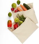 MEEMA Eco-Friendly Vegetable Crisper Bags - Reusable Produce Bags for Lettuce, Veggies, Upcycled Cotton Storage Bags, Breathable, Washable, Vegetable Bags for Refrigerator (Large, 2-Pack)