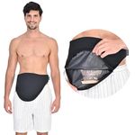 WansMed Colostomy Bag Covers for Men and Women, Stealth Belt for Sports and Daily Life, Colostomy Supplies, Black, Black, Large