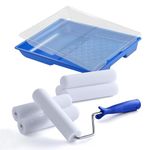 ACEBON 6 Inch Paint Roller Kit, High-Density Foam Rollers with 7-Inch Tray & Liners for Easy, No-Mess Painting on Cabinets, Doors, Walls & Furniture