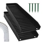 Toseky Downspout Splash Block,Water Drainage Rain Gutter Tray Water Diverter - with Nails to Prevent Soil Erosion, Water Diversion, House Foundation Ground Protection