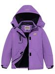 WULFUL Kid's Waterproof Ski Jacket Warm Fleece Hooded Winter Snow Coat For Boys And Girls