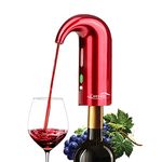 Cosyall Electric Wine Aerator Decanter, Smart Automatic Wine Dispenser, Best Wine Gift for Family & Party (Red)